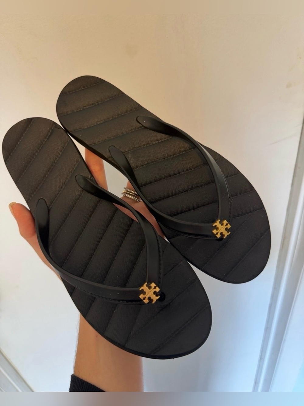 Tory Burch Kira Black Flip Flop Sandal
